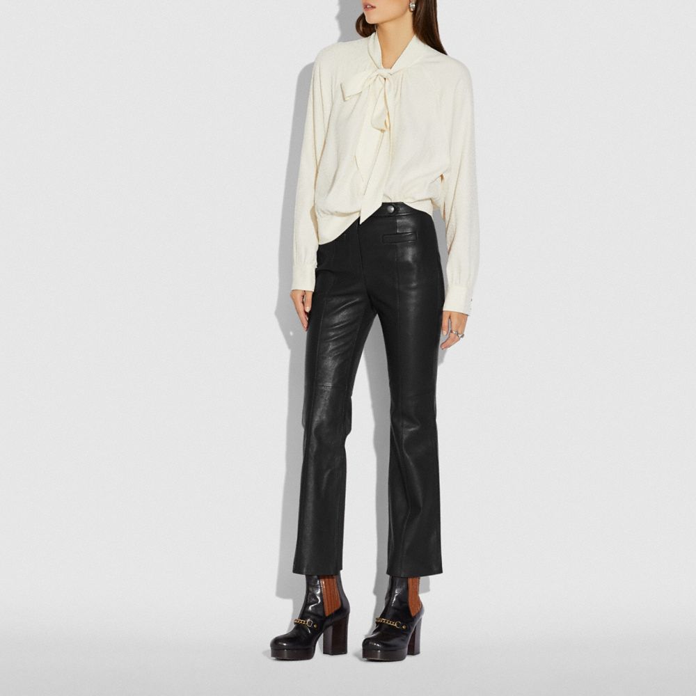 COACH®: Leather Trousers