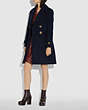 COACH®,DOUBLE BREASTED COAT,cotton,NAVY,Scale View
