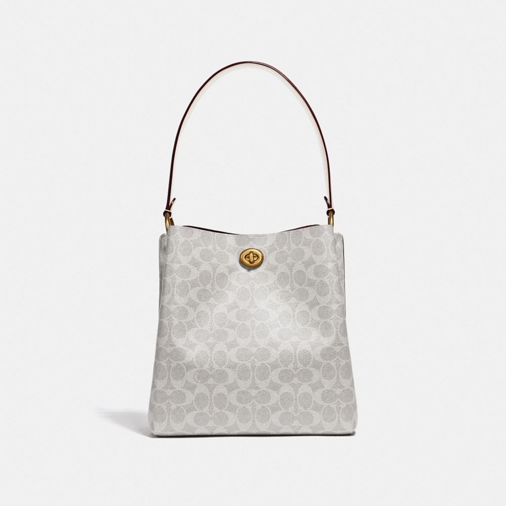 COACH®,Charlie Bucket Bag In Signature Canvas,,Back View