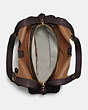 COACH®,CASS SHOULDER BAG,Leather,Large,Brass/Oak,Inside View,Top View