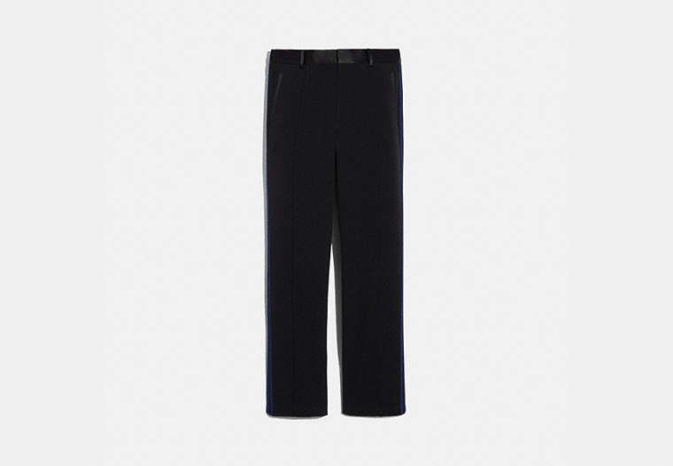 COACH®,ELEVATED TRACK PANTS,Mixed Material,Black/Navy,Front View