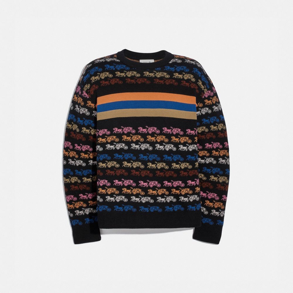 Rainbow Horse And Carriage Sweater