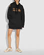 COACH®,OVERSIZED HORSE AND CARRIAGE HOODIE,Black,Scale View