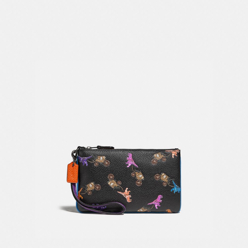 Small Wristlet With Rexy And Carriage Print