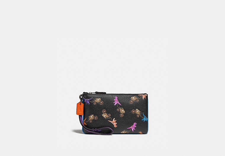 Small Wristlet With Rexy And Carriage Print