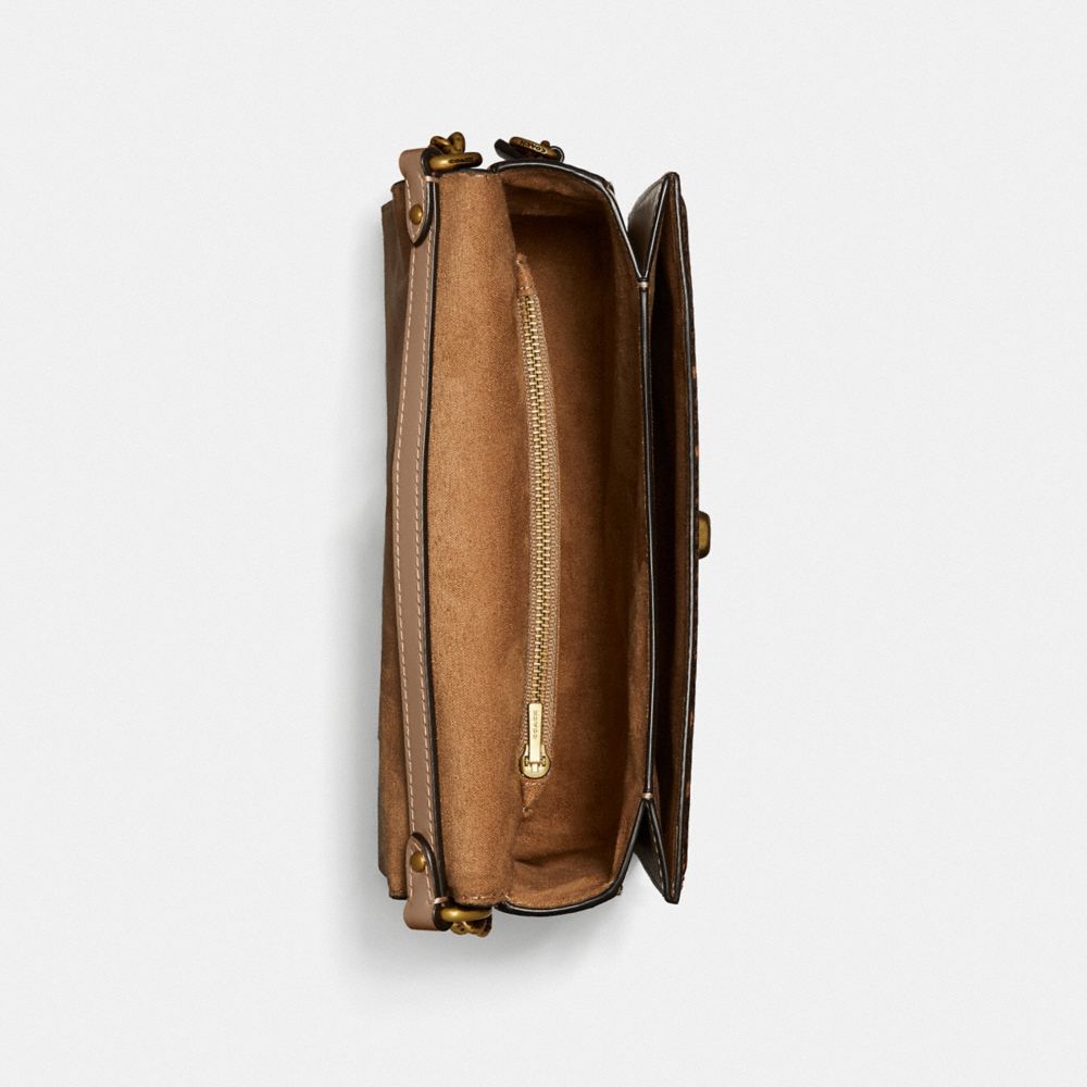 Sac à Bandoulière Hutton En Toile Signature Bloquée Avec Détail En Peau De Serpent