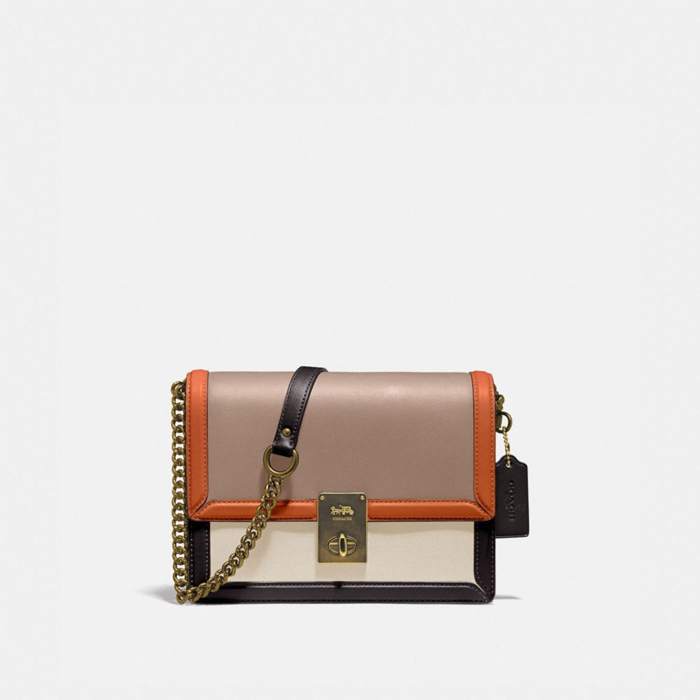 COACH®,Hutton Shoulder Bag In Colorblock,,Front View