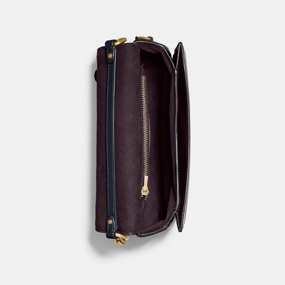 COACH®,Hutton Shoulder Bag In Colorblock,,Inside View,Top View