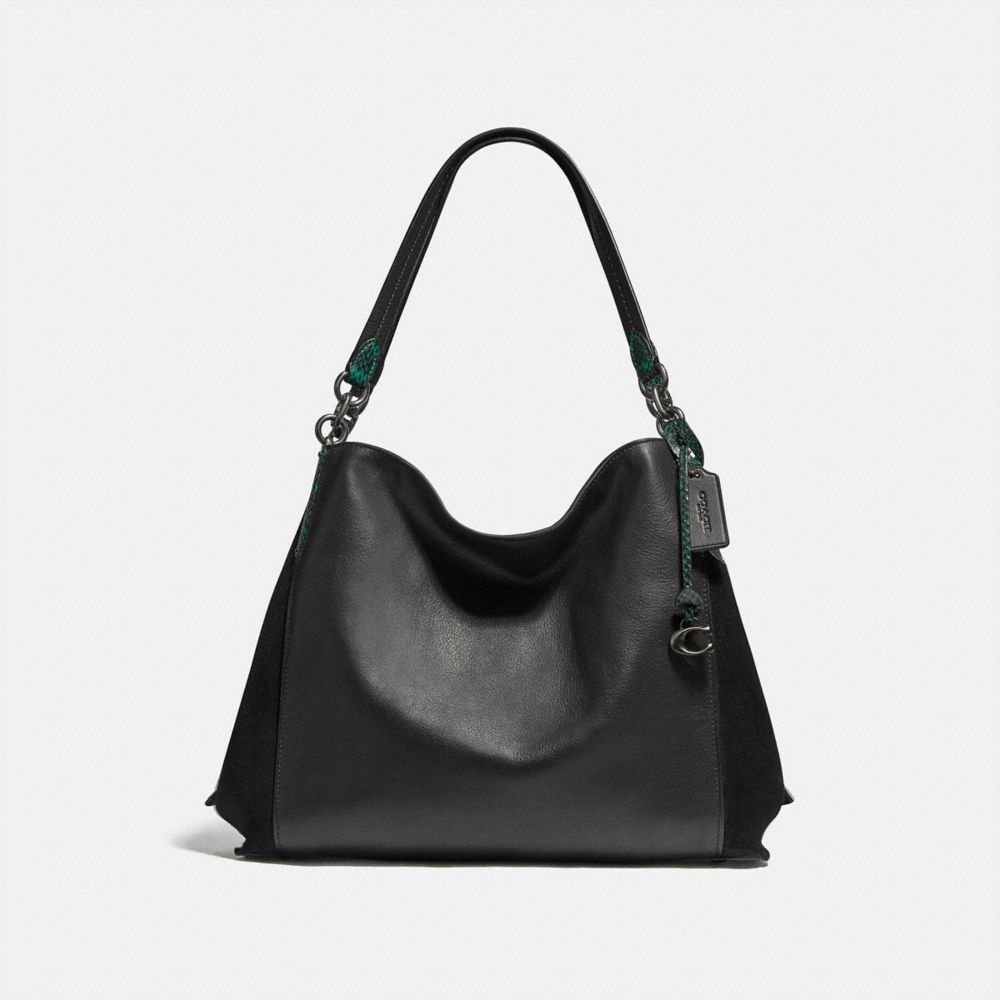 Pewter Blk Pne Grn Multi Dalton Bag 31 With Colorblock Snakeskin Detail