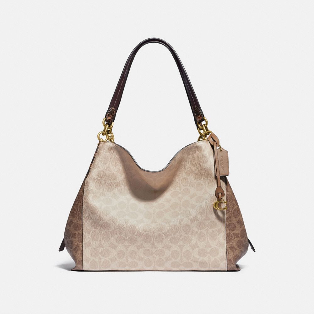 COACH Dalton 31 In Blocked Signature Canvas With Snakeskin Detail