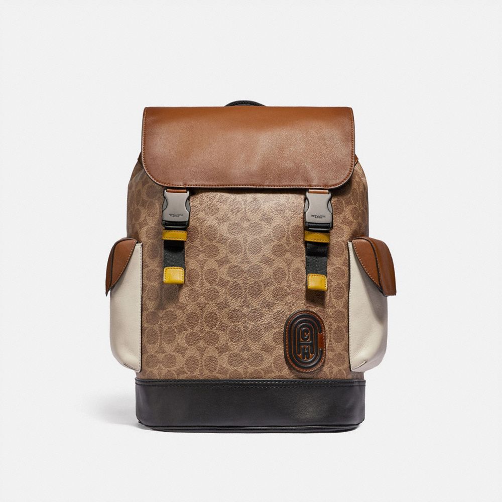 Rivington Backpack In Signature Canvas With Coach Patch | COACH®