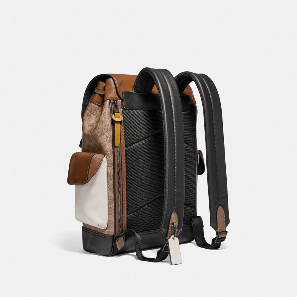 COACH®  Rivington Backpack With Signature Canvas Detail And Coach Patch