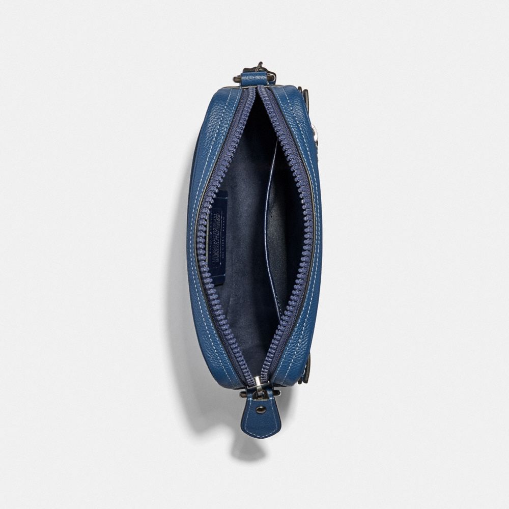 COACH®,Academy Crossbody With Horse And Carriage Print,,Inside View,Top View