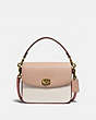 COACH®,CASSIE CROSSBODY 19 IN COLORBLOCK,Leather,Brass/Taupe Red Sand Multi,Front View
