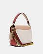 COACH®,CASSIE CROSSBODY 19 IN COLORBLOCK,Leather,Brass/Taupe Red Sand Multi,Angle View