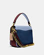 COACH®,CASSIE CROSSBODY 19 IN COLORBLOCK,Leather,Brass/Twilight Blue Multi,Angle View