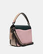 COACH®,CASSIE CROSSBODY 19 IN COLORBLOCK,Leather,Pewter/Pine Green Aurora Multi,Angle View