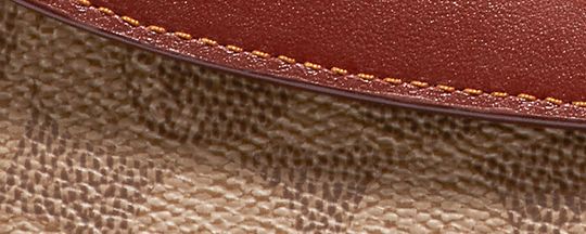 COACH®,Cassie Crossbody Bag 19 In Signature Canvas,Leather,Calf Hair,Crossbody,Color Block,Metal,Piping,Gold Metal,Day Party,Brown