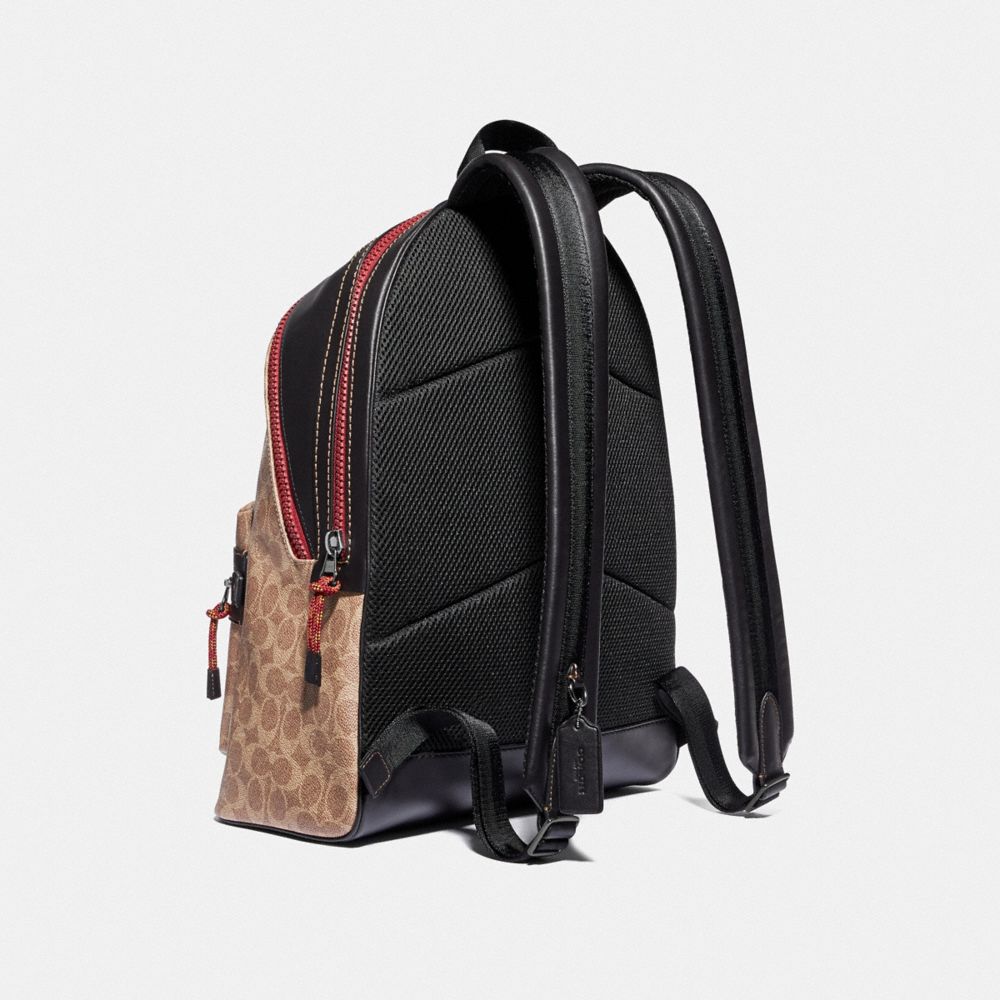 Campus backpack in shop signature canvas with whipstitch