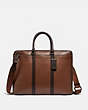 COACH®,METROPOLITAN SLIM BRIEF,Leather,Medium,Black Copper Finish/Saddle/Oak,Front View