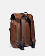 COACH®,BLEECKER BACKPACK,Leather,Large,Black Copper Finish/Saddle/Oak,Angle View