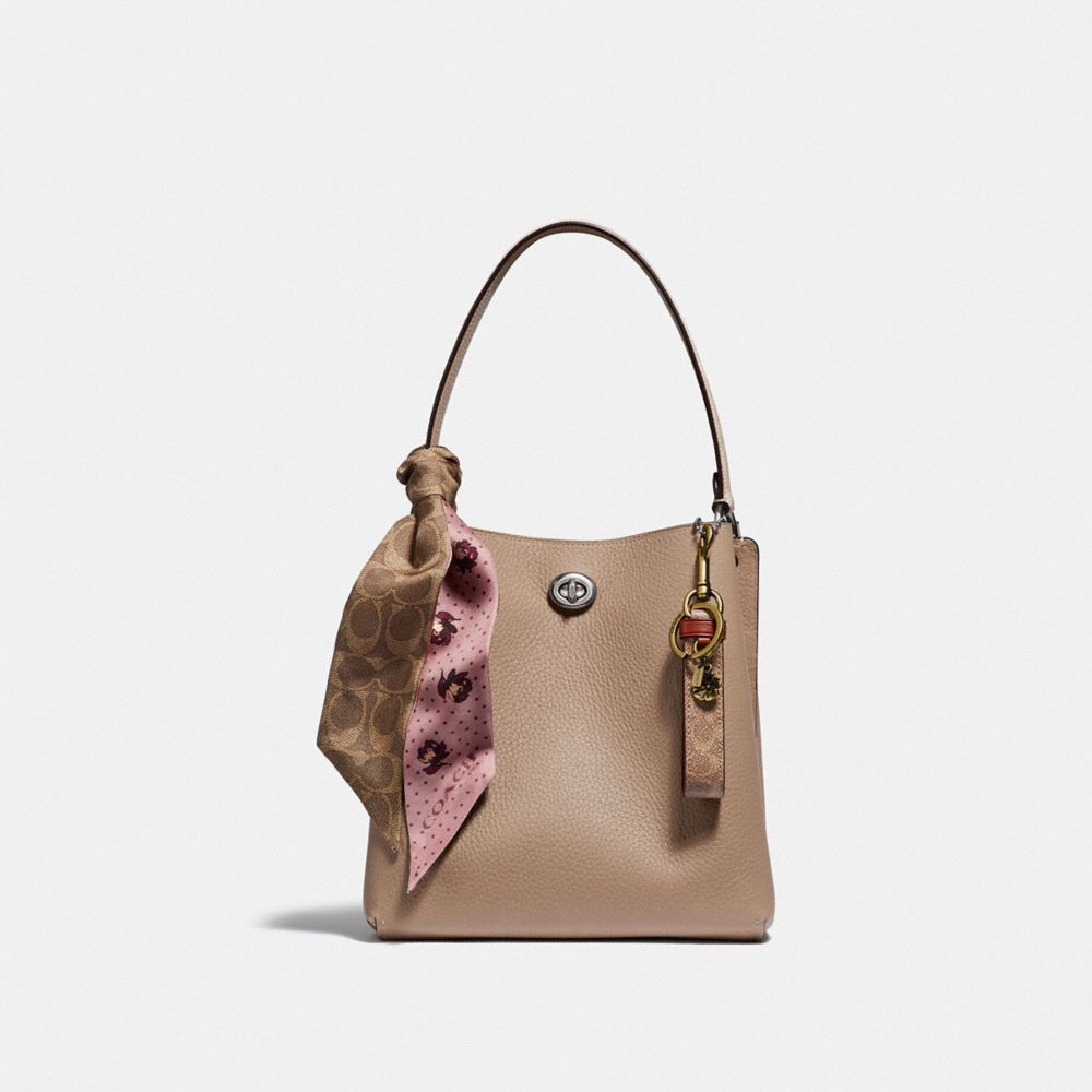 COACH®,Charlie Bucket Bag 21 In Blocked Signature Canvas,,Angle View