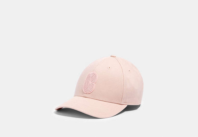 COACH®,RETRO SIGNATURE PATCH HAT,cottontwill,Carnation,Front View