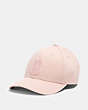 COACH®,RETRO SIGNATURE PATCH HAT,cottontwill,Carnation,Front View