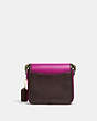 COACH®,RAMBLER CROSSBODY 16 IN COLORBLOCK,Leather,Small,Brass/Hibiscus Multi,Back View