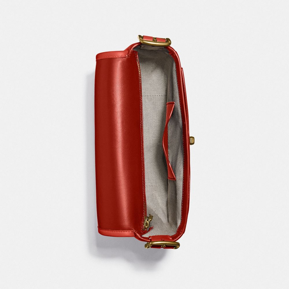 COACH®,SAC À BANDOULIÈRE RAMBLER,Cuir tanné,Laiton/Mangue,Inside View,Top View