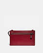 COACH®,RIVINGTON CONVERTIBLE POUCH IN COLORBLOCK,Leather,Small,Wine/Dark Cardinal,Front View