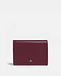 COACH®,ORIGAMI COIN WALLET IN COLORBLOCK,Leather,Dark Cardinal/Wine,Front View