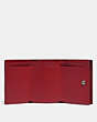 COACH®,ORIGAMI COIN WALLET IN COLORBLOCK,Leather,Dark Cardinal/Wine,Inside View,Top View
