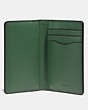 COACH®,CARD WALLET IN COLORBLOCK,Leather,Pine Green/Leaf,Inside View,Top View