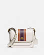 COACH®,RAMBLER CROSSBODY WITH VARSITY STRIPE,Leather,Small,Brass/Chalk Multi,Front View