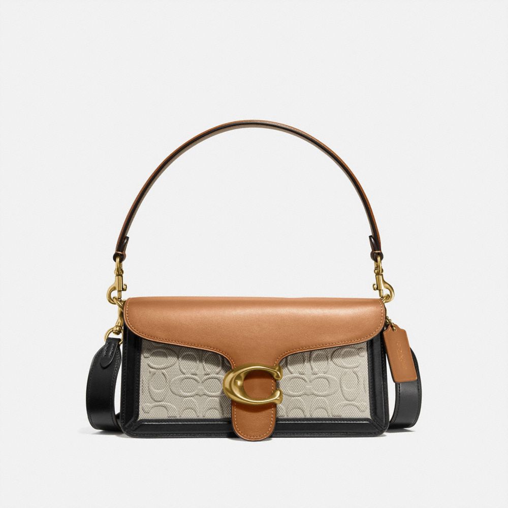 Coach tabby shoulder bag 26 with signature canvas sale