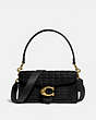 COACH®,TABBY SHOULDER BAG 26 WITH PLEATING,Leather,Medium,Brass/Black,Front View