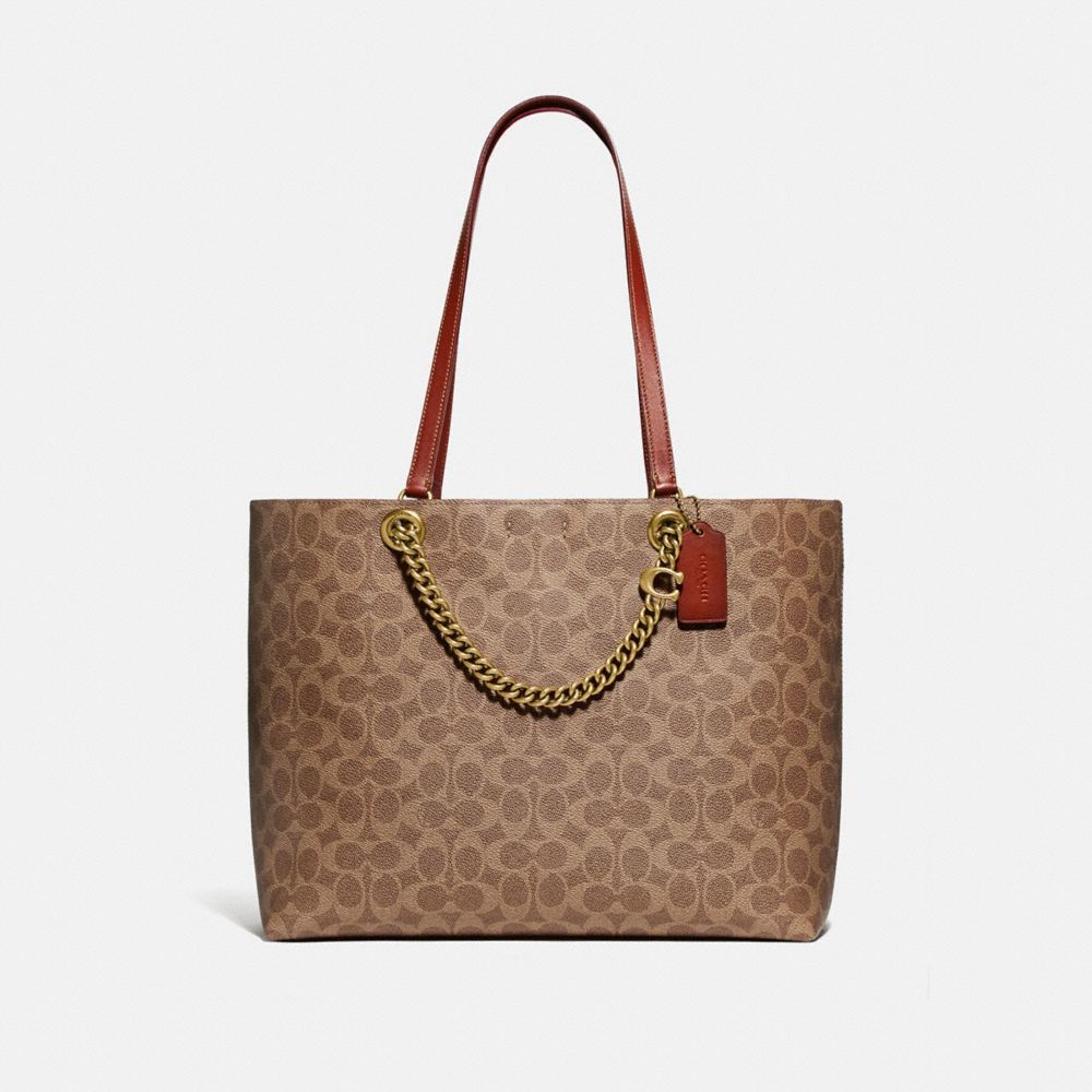 COACH Outlet Signature Chain Convertible Tote In Signature Canvas