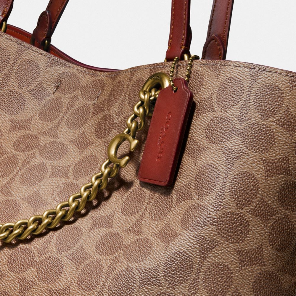 COACH Outlet Signature Chain Convertible Tote In Signature Canvas