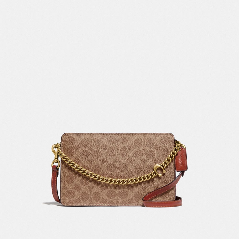 COACH Signature Chain Crossbody In Signature Canvas COACH