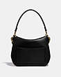 COACH®,SIGNATURE CHAIN HOBO,Leather,Large,Brass/Black,Back View