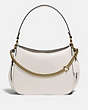 COACH®,SIGNATURE CHAIN HOBO,Leather,Large,Brass/Chalk,Front View