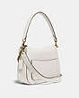 COACH®,SIGNATURE CHAIN HOBO,Leather,Large,Brass/Chalk,Angle View