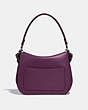 COACH®,SIGNATURE CHAIN HOBO,Leather,Large,Pewter/Boysenberry,Back View