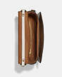 COACH®,HUTTON SHOULDER BAG,Smooth Leather/Straw,Small,Brass/Oak,Inside View,Top View