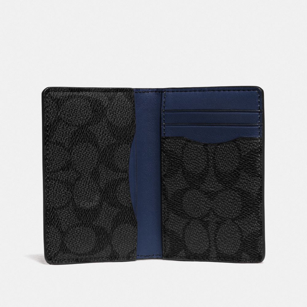 Card Wallet In Colorblock With Signature Canvas Detail
