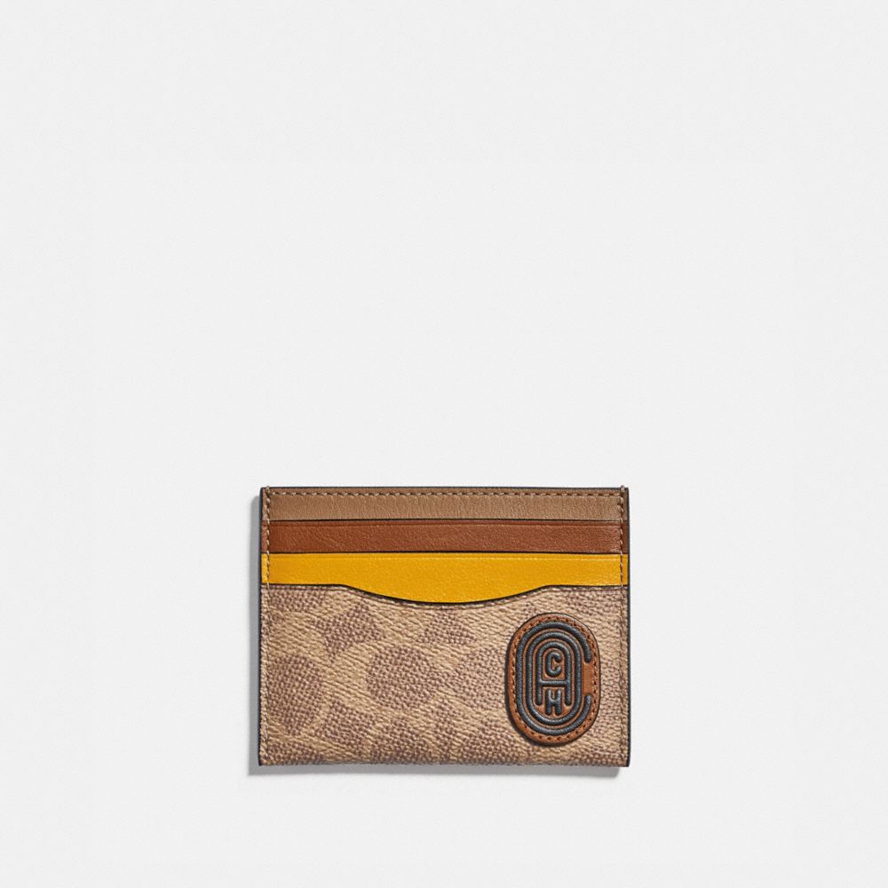 Coach large card discount case in colorblock