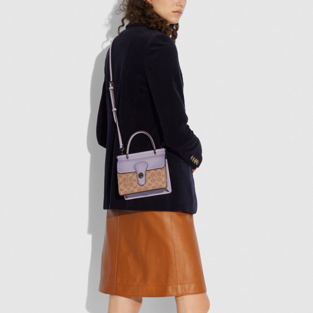 COACH®,Willis Top Handle 18 In Signature Canvas,,Detail View