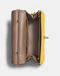 COACH®,WILLIS TOP HANDLE 18,Smooth Leather,Mini,Brass/Sunlight,Inside View,Top View