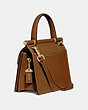 COACH®,WILLIS TOP HANDLE 18,Smooth Leather,Mini,Brass/Sienna,Angle View